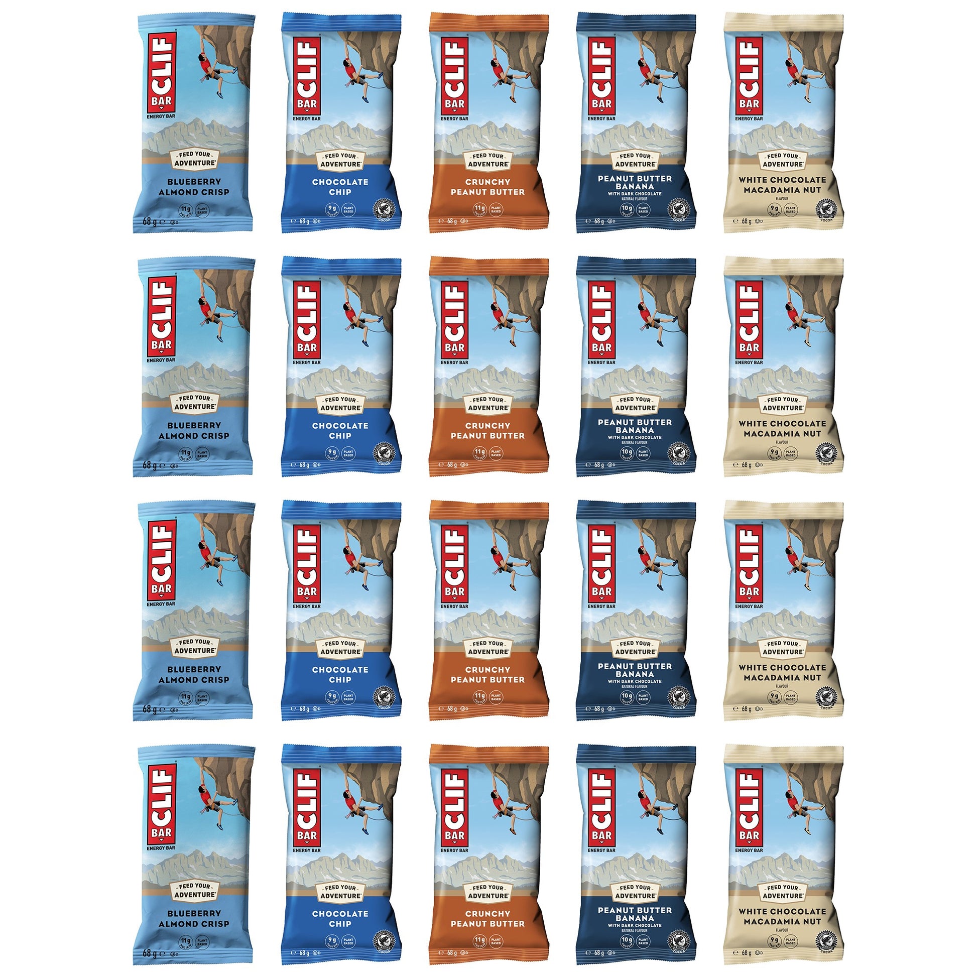 Energy 68g Bar Mixed Flavour Box