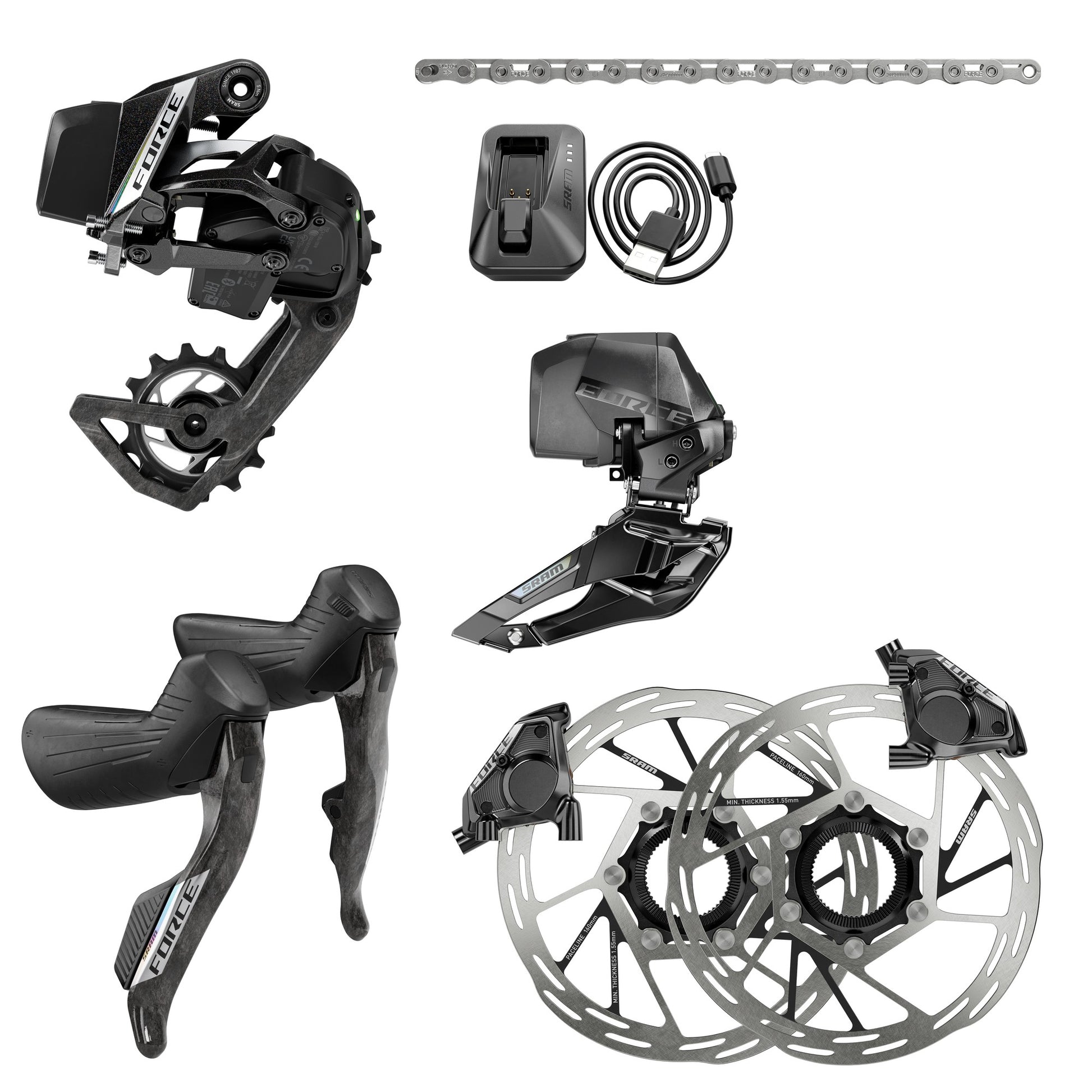 Force AXS E1 2x Electronic HRD Bike Groupset