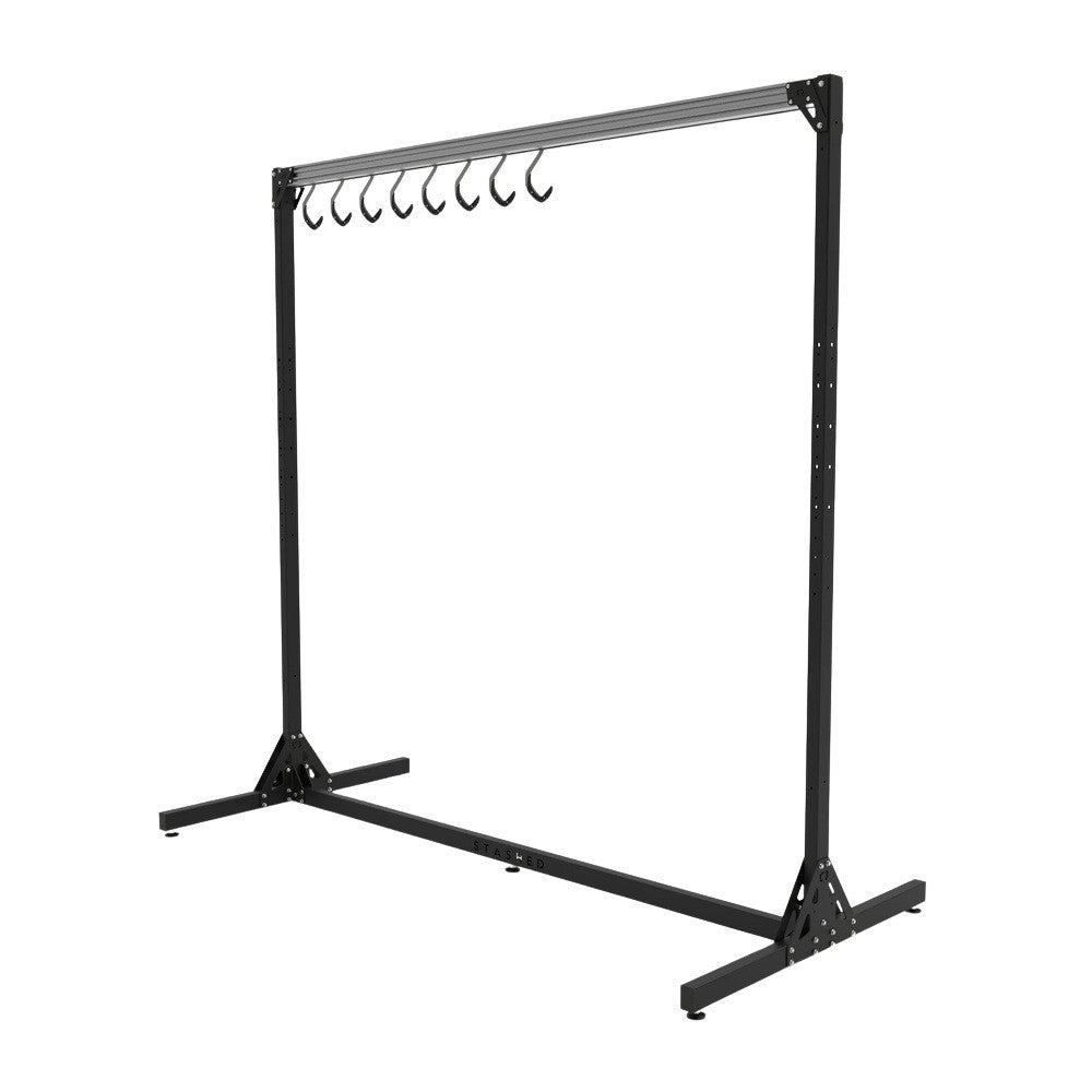 SpaceRail Freestanding Bike Storage System - 8 Hanging Hooks